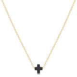 eNewton Design 26 N16GSCSMG 16" Necklace Gold - Signature Cross Small - 6 Styles