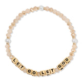 My Fun Colors FC CW933G LET GO LET GOD Colorful Caramel Cream Words Bracelet