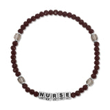 My Fun Colors FC CW966 NURSE Colorful Maroon Crystal Words Bracelet