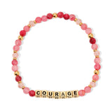 My Fun Colors FC CW972G COURAGE Breast Cancer Awareness Colorful Gold Word Bracelet