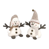 Wing Tai Trading WTT DXF26930 Sean & Scott Gray Plush Happy Snowmen