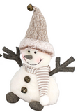 Wing Tai Trading WTT DXF26930 Sean & Scott Gray Plush Happy Snowmen
