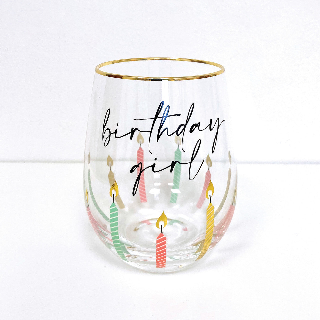 Stemless Wine Glass Birthday