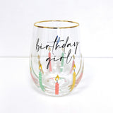 8 Oak Lane 26 EC010BDAY Birthday Girl Stemless Wine Glass