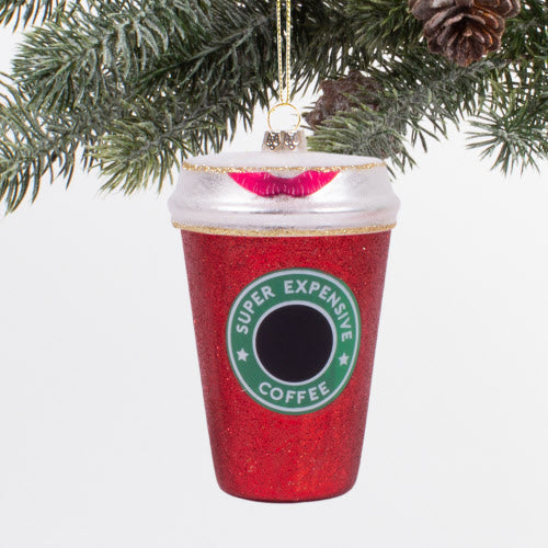 8 Oak Lane 8OL EH162RCFF Glass Ornament - Red Coffee