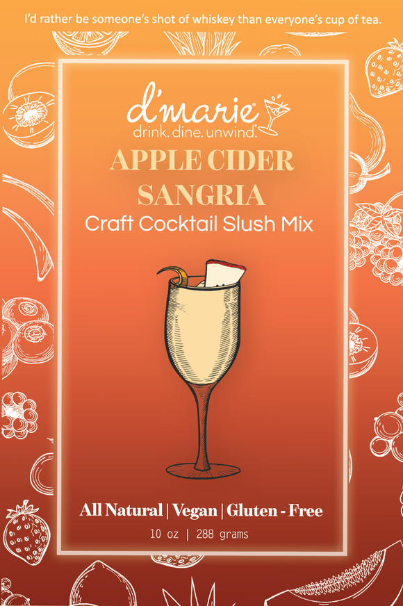 d'Marie Inc DI FC01 Apple Cider Sangria Cocktail Slush Mix 10oz