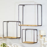 VIP Home & Garden VIP FT1081x Wood/Metal Wall Shelves - 3 Sizes
