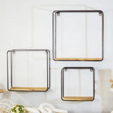 VIP Home & Garden VIP FT1081x Wood/Metal Wall Shelves - 3 Sizes