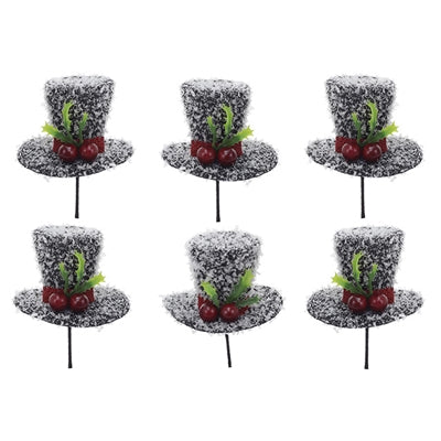 Wing Tai Trading WTT FX69503 Set of 6 Top Hat Ornaments - 2