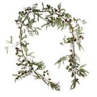 Wing Tai Trading WTT FXQ13672G Fir Berry & Snowflake Garland - 96