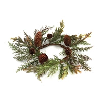 WING TAI TRADING WTT FXQ43982-4 CEDAR, FIR,& PINECONE CANDLE RING