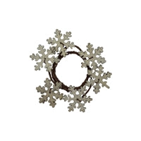 WING TAI TRADING WTT FXQ96670CS WOODEN SNOWFLAKE CANDLE RING