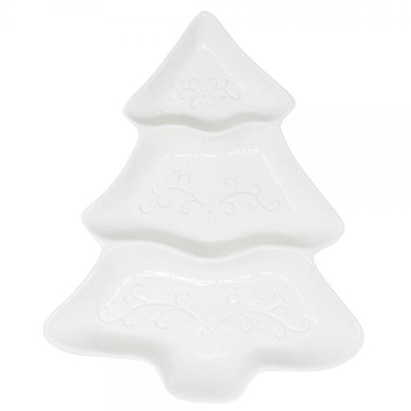 Gift Essentials GE 3071 Christmas Tree Divided Plate