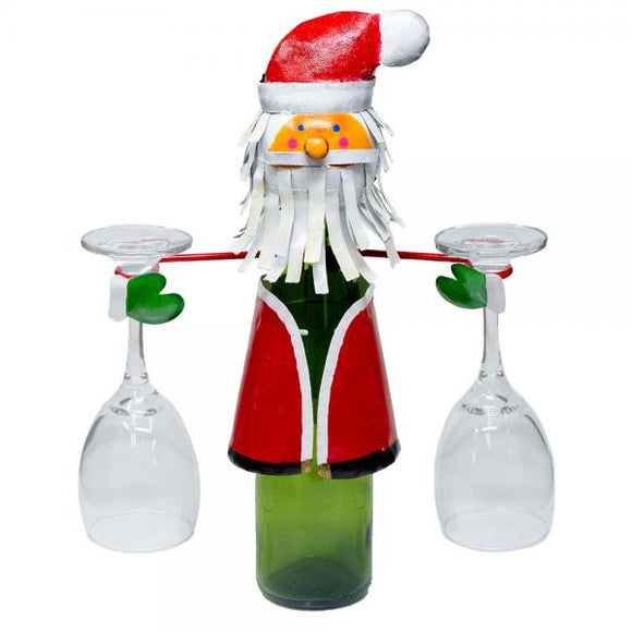 Gift Essentials GE BLUEW555 Santa Bottle & Glass Holder