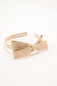 VIOLET & BROOKS INC VBI H824-CREAM PAIGE BOW HEADBAND - CREAM