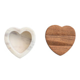 Hazel Mazel HM0039 Marble Heart Shaped 3"L x 2"H