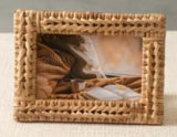 India Handicrafts IH 7150x Modern Rattan Photo Frame - 2 Sizes