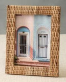 India Handicrafts IH 7150x Modern Rattan Photo Frame - 2 Sizes