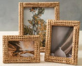 India Handicrafts IH 7150x Modern Rattan Photo Frame - 2 Sizes