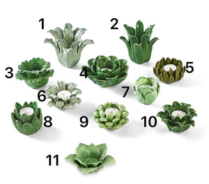 ceramic succulent candle holder Two's Company TC 52513x Succulent Candleholder