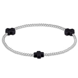eNewton Design 26 BSC2SSxx Signature Cross 2mm Sterling Bracelet - 4 Styles
