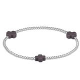 eNewton Design 26 BSC2SSxx Signature Cross 2mm Sterling Bracelet - 4 Styles