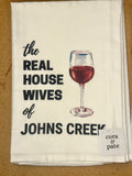 Southern Sisters Home SSH 22FSTRHWCTxx Real Housewives Wine Towel - 9 Towns