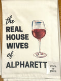Southern Sisters Home SSH 22FSTRHWCTxx Real Housewives Wine Towel - 9 Towns