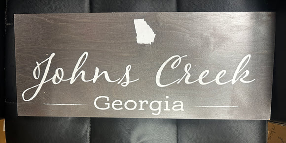Clairmont & Co CAC RSL1005 Johns Creek Rustic Sign