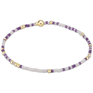 ENEWTON DESIGN ED BGDHOPUNWPURWHI GAMEDAY HOPE UNWRITTEN BRACELET - PURPLE - WHITE