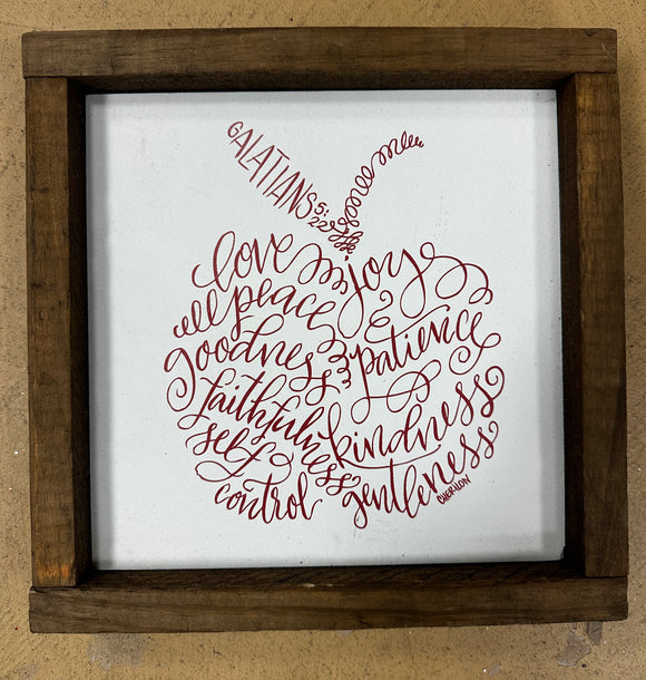 Clairmont & Co CAC DSC4510 Galatians Apple Love Joy Peace 9.5in