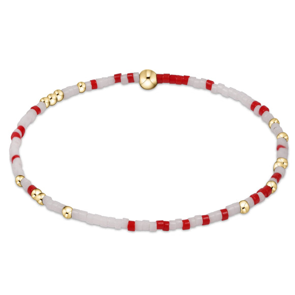 ENEWTON DESIGN ED BEXGDHOPUNWBRRWHI EXTENDS - GAMEDAY HOPE UNWRITTEN BRACELET - BRIGHT RED WHITE