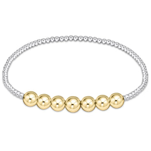 ENEWTON DESIGN ED BCL3BLFPMXM6 CLASSIC BLISSFUL PATTERN 3MM BEAD BRACELET - 6MM MIXED METAL