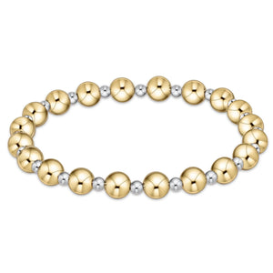 ENEWTON DESIGN ED BEXCLGRAPMXM6 EXTENDS - CLASSIC GRATEFUL PATTERN 6MM BEAD BRACELET - MIXED METAL