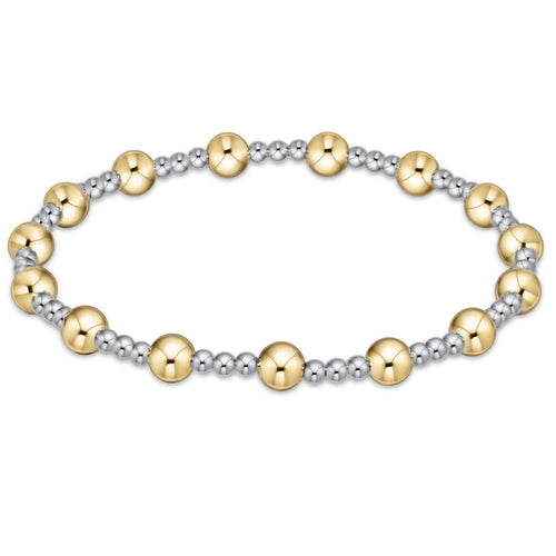 ENEWTON DESIGN ED BEXCLSINPMXM5 EXTENDS - CLASSIC SINCERITY PATTERN 5MM BEAD BRACELET - MIXED METAL