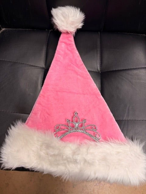 Dekorasyon Gifts DG EP002267RC Crowned Pink Princess Santa Hat