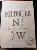 Cora & Pate FSTHTLLxx Custom Hometown Tea Towel - 12 Towns