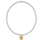 eNewton Design 26 BCLMXM2INSxx Classic Mixed Metal 2mm Small Gold Bracelet - Inspire - 2 Styles
