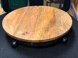 Mud Pie MP 42600298 Wood and Iron Lazy Susan