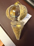 Dekorasyon Gifts DG 50121Dx Glitter Finial Ornaments Gold Glass - 2 Styles