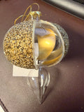 Dekorasyon Gifts DG 50121Dx Glitter Finial Ornaments Gold Glass - 2 Styles