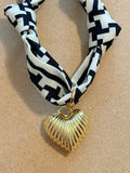 InspireDesigns 26 CBB33xx Scarf Necklace with Charm - 10 Styles