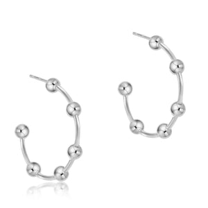 ENEWTON DESIGN ED EBESI1SSPHSS4 BEADED SIMPLICITY 1" STERLING POST HOOP - 4MM STERLING