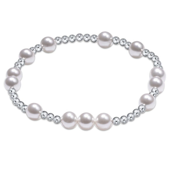 ENEWTON DESIGN ED BHOPUNWSSPE6 Hope Unwritten Sterling 6MM Bead Bracelet - Pearl