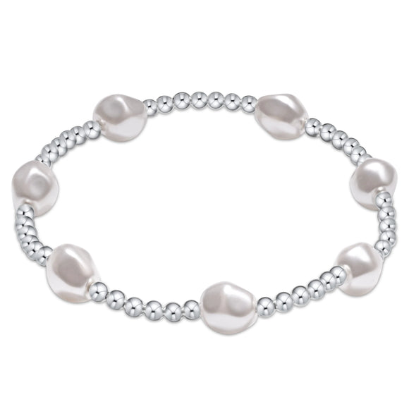 ENEWTON DESIGN ED BADSS3PE Admire Sterling 3MM Bead Bracelet - Pearl