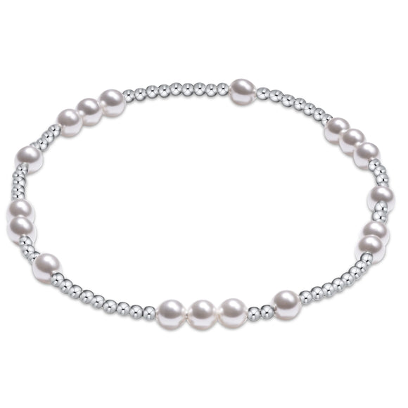 ENEWTON DESIGN ED BHOPUNWSSPE4 HOPE UNWRITTEN STERLING 4MM BEAD BRACELET - PEARL