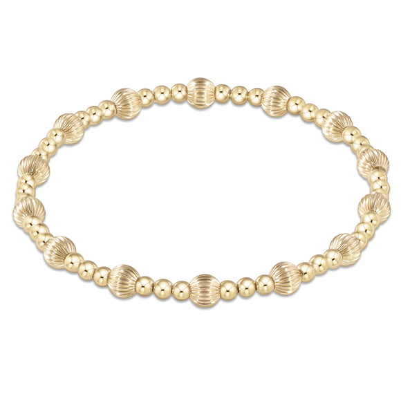 ENEWTON DESIGN ED BEXDIGSINPG5 EXTENDS - DIGNITY SINCERITY PATTERN 5MM BEAD BRACELET- GOLD