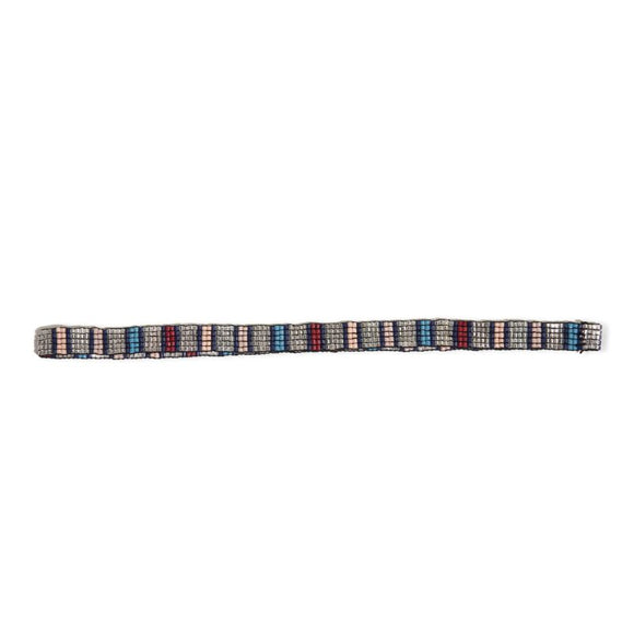 Ink + Alloy IA LXHB0201 Sarah Vertical colorblock luxe stretch hatband