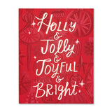 Compendium CD 11186 "Holly & jolly & joyful & bright." Holiday Card
