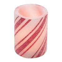 Wing Tai Trading WTT LXS09207T Multi-Stripe Candy Cane Pillar - 3" x 4"